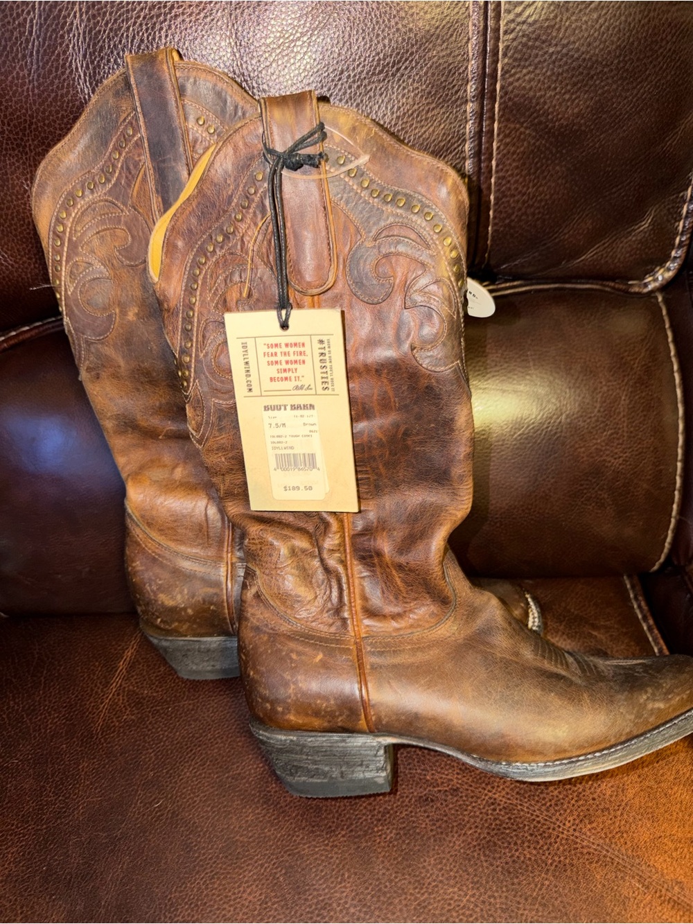 Idyllwind Brown Embroidered Western Leather Boots